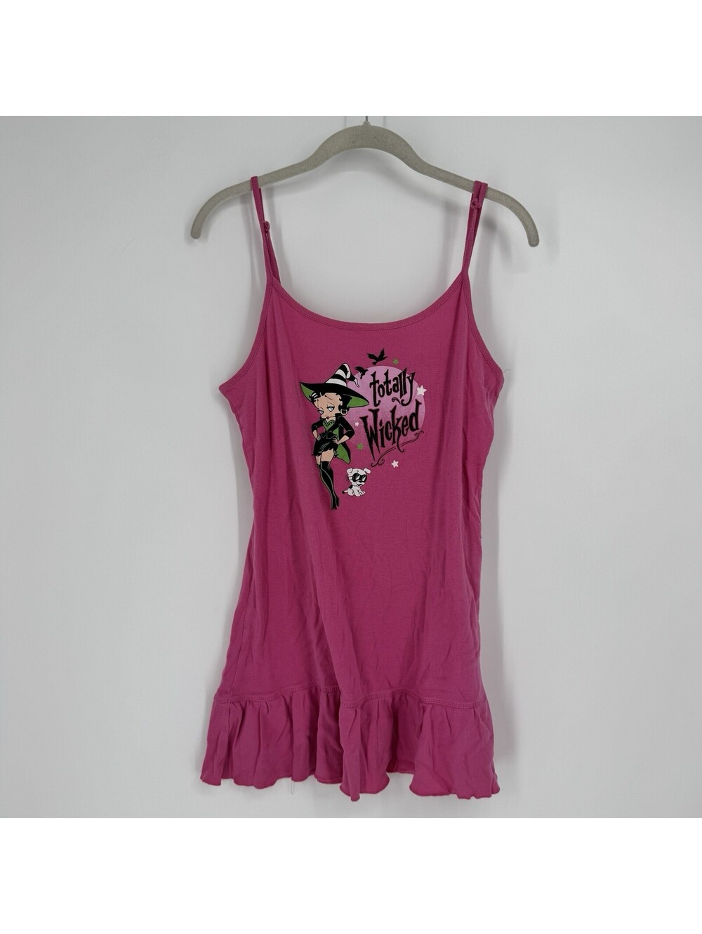 Vintage Betty Boop nightgown mini dress witch totally wicked large L spooky